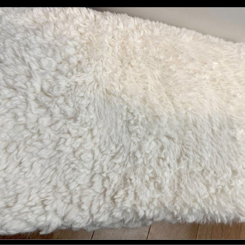 Rachel Roy White Faux Fur Throw (used for Baby Photography)